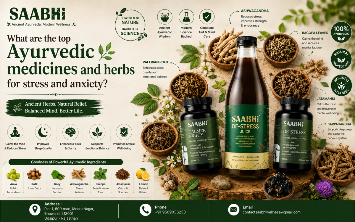 What are the top Ayurvedic medicines and herbs for stress and anxiety?