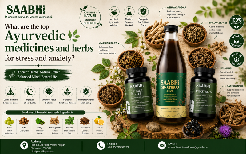 What are the top Ayurvedic medicines and herbs for stress and anxiety?