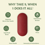 saabhi strong 9 is a multivitamin for men, formulated with 100% ayurvedic ingredients. Shilajit, moringa, maca root, ashwagandha and sea buckthorn, makes it best for men. Essentials omega 3,6,7,9, muscle strength, protein absorption, energy, endurance, vitality. A perfect combination of multivitamin for men. 